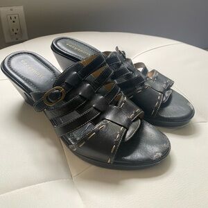 Easy Spirit Black Wedge Sandals